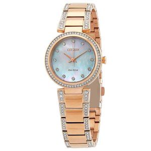 New Citizen Ladies Crystal Watch w/ box